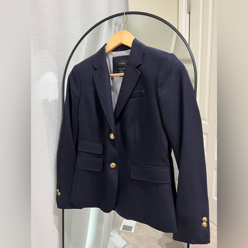 JCrew Schoolboy Navy Wool Blazer